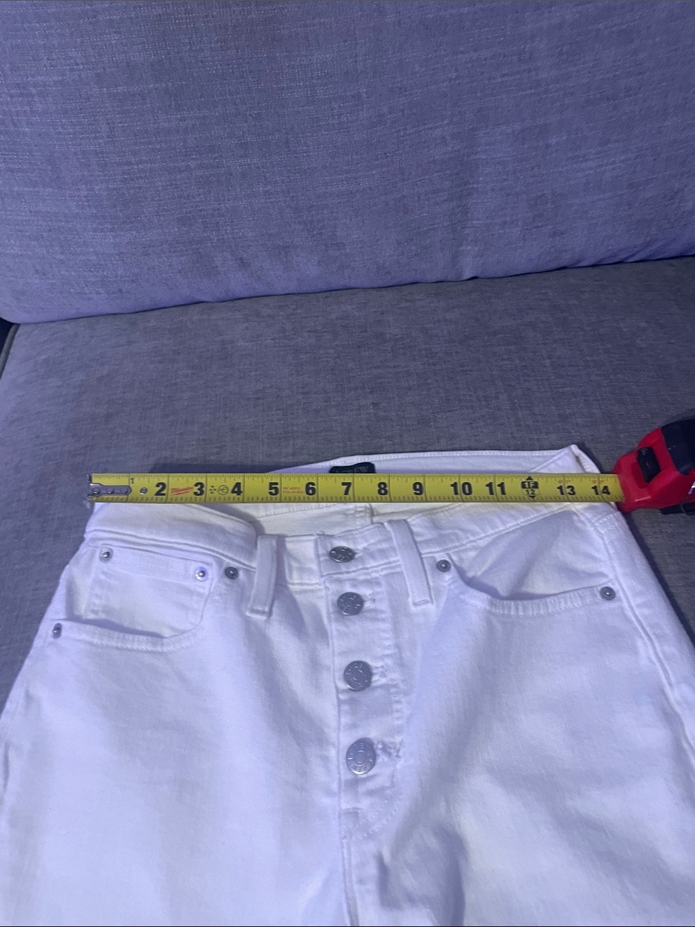 J. Crew White Straight-Leg Button-Fly Jeans - Picture 2 of 3